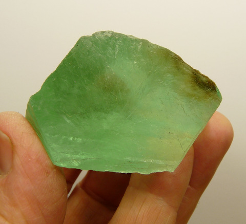 Green fluorite piece, apparently cleaved
