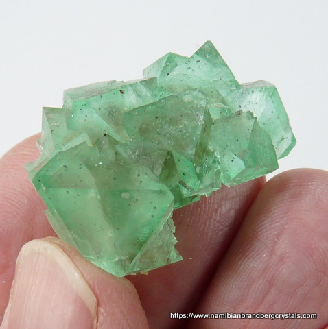 Green fluorite crystal cluster