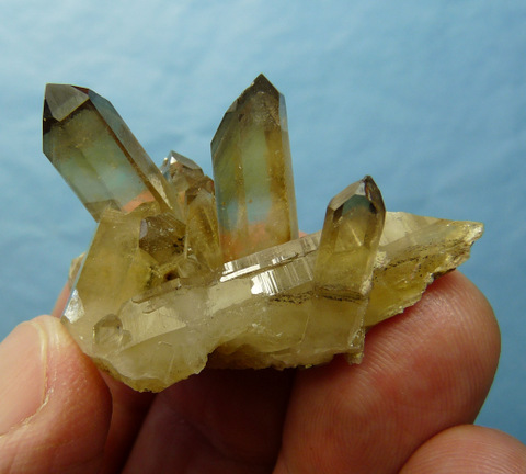 Citrine phantom quartz crystal group