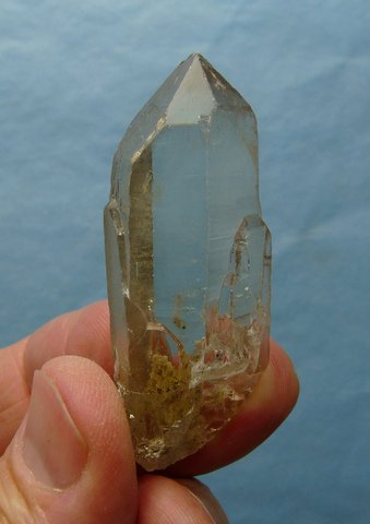 Gemmy quartz crystal with only the slightest hint of smoky colouring