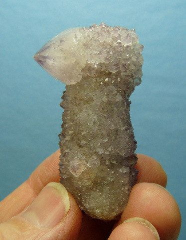 Unusual cactus quartz crystal specimen