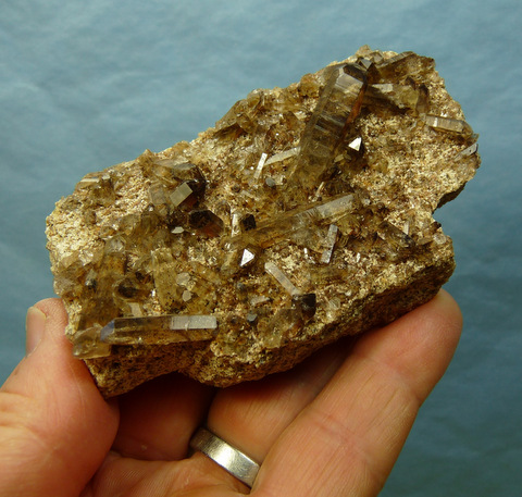 Rather special quartz crystals on matrix