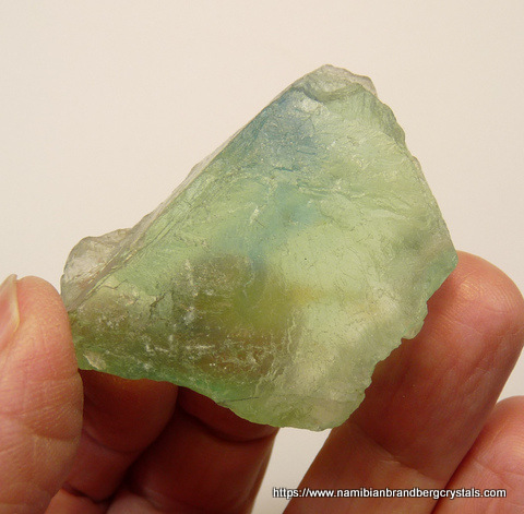A gemmy piece of light green fluorite