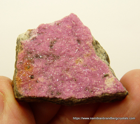 Small, drusy cobaltoan dolomite crystals, on matrix