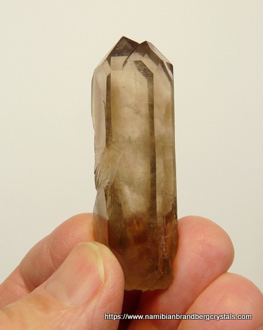 Twinned, gemmy, smoky quartz crystal