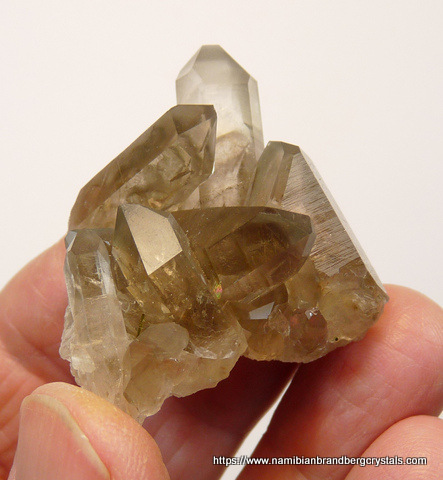 Light smoky quartz crystal group