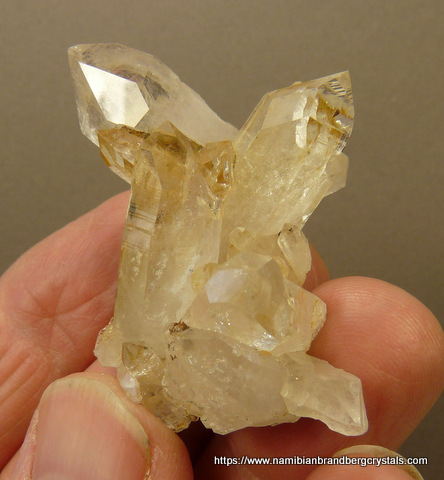 Clear quartz crystal group