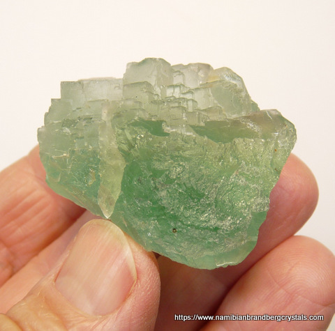 Light green fluorite with interesting, 'stepped' faces
