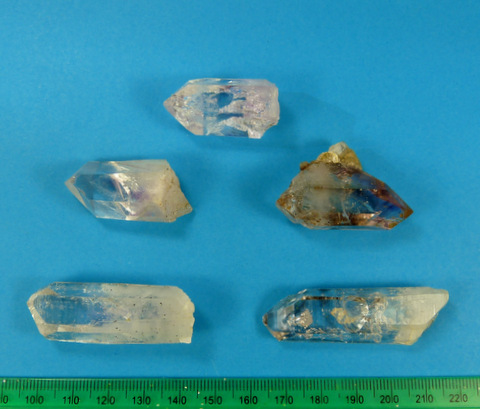 5 Brandberg quartz crystals