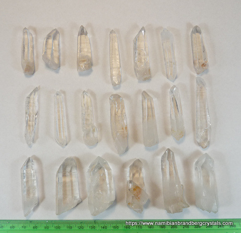 20 high quality clear quartz crystals