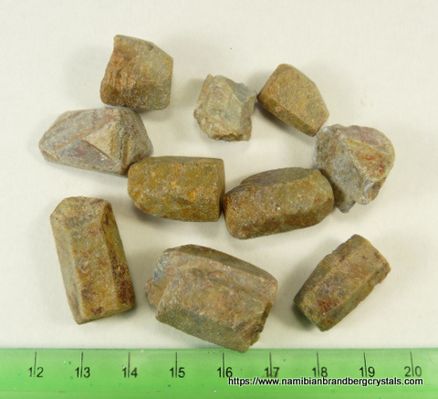Ten pieces of corundum