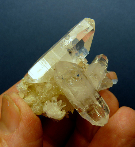 Lovely quartz crystal specimen with faden bands and double terminations