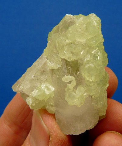 Prehnite and quartz crystal group