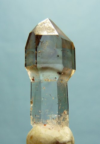 Light amethyst quartz crystal with gas