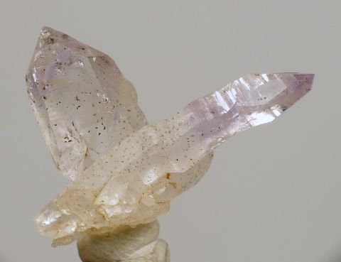 Quartz crystal group with hint of amethyst colouring