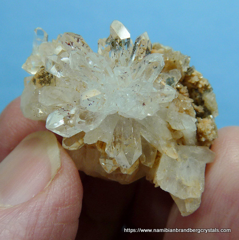 Quartz crystal 'bouquet' on matrix