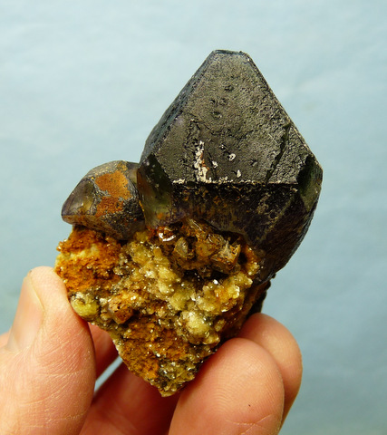 Fluorite and mica crystals on feldspar