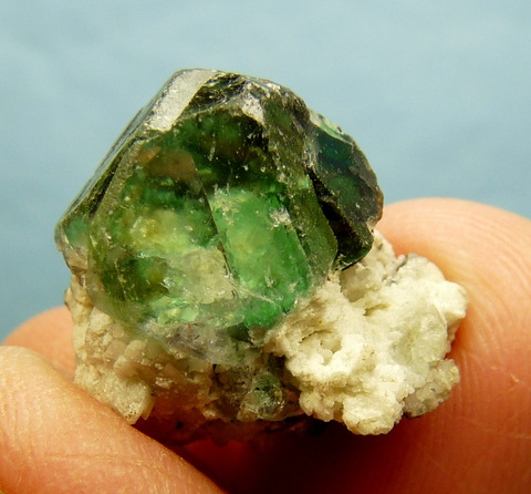 Group of green fluorite crystals with fairly good transparency