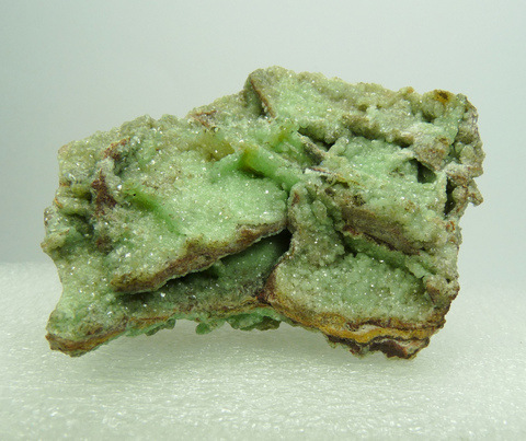 Light green (?)Smithsonite crystals on matrix, Tsumeb