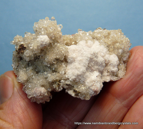 Gemmy, sparkling calcite crystals with oyelite aggregates