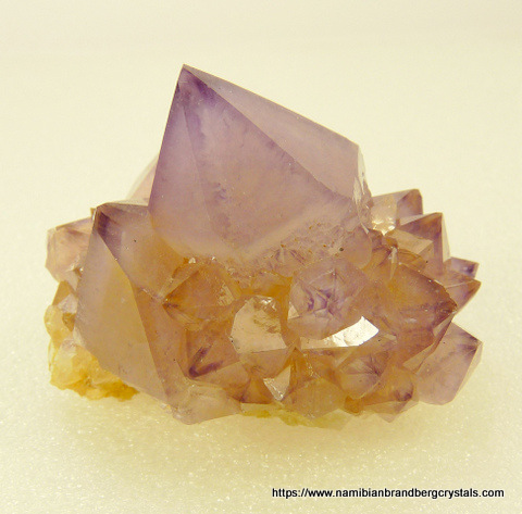 Light amethyst cactus quartz crystal group