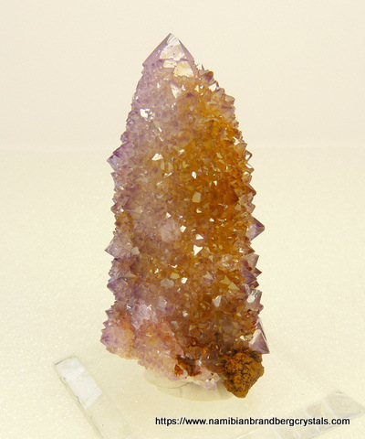 Amethyst and yellow cactus quartz crystal
