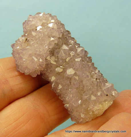 Cactus quartz crystal with very light amethyst colouring