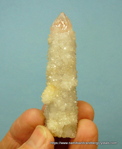 Cactus quartz crystal with whitish colour