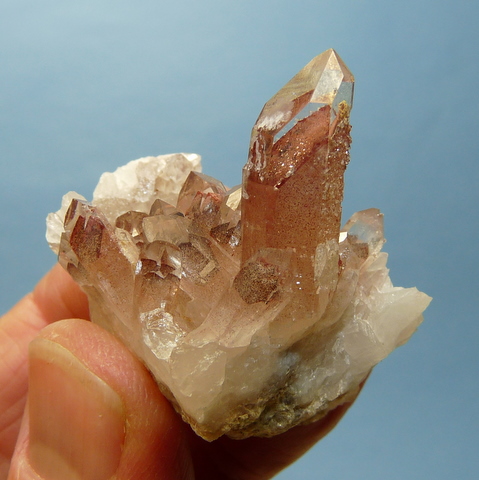 Stunning phantom quartz crystal cluster