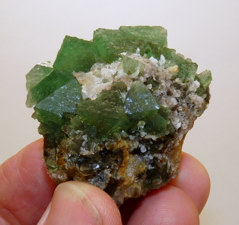 Fluorite crystals on matrix, Riemvasmaak.
