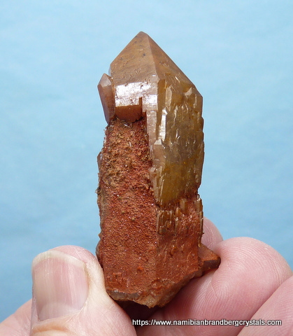 Sceptre cathedral quartz with hematite