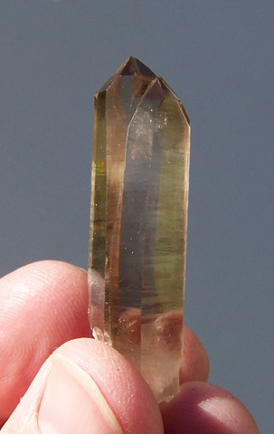 Light smoky quartz siamese twin, Northern Cape, South Africa