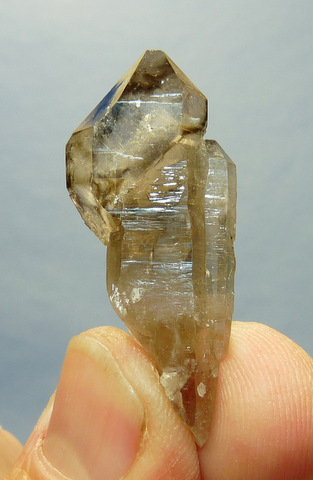 Light smoky sceptre quartz specimen