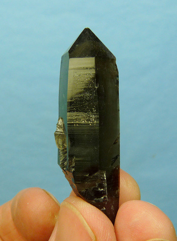 Phantom smoky quartz crystal