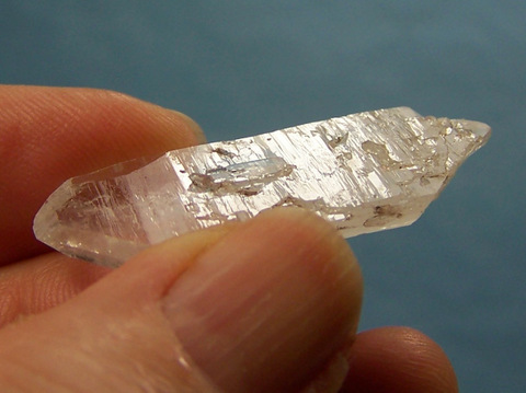 Lovely, flat quartz crystal with interesting facets