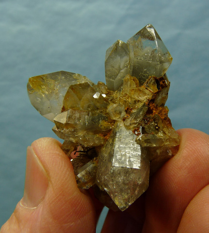 Phantom quartz crystal cluster