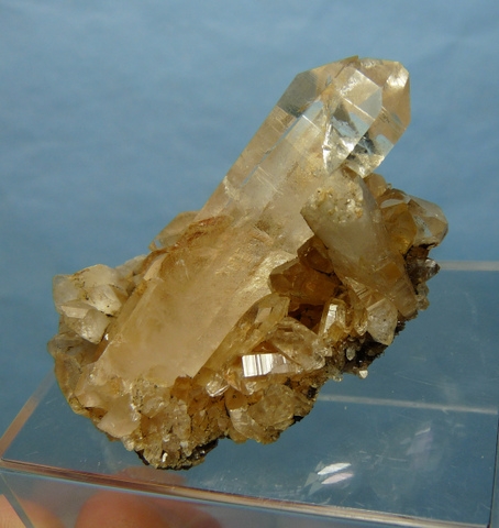 Phantom quartz crystal cluster