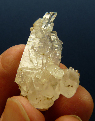 Quartz crystal group with beautiful faces / facets