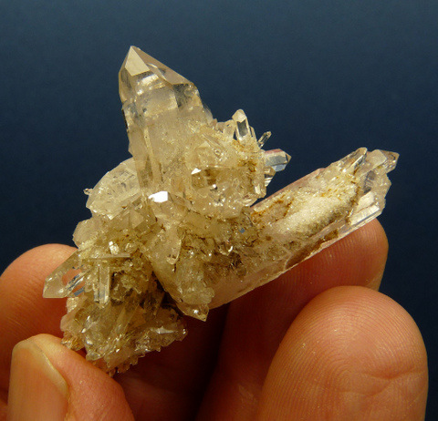 Floater group clear quartz crystals, mostly double terminated
