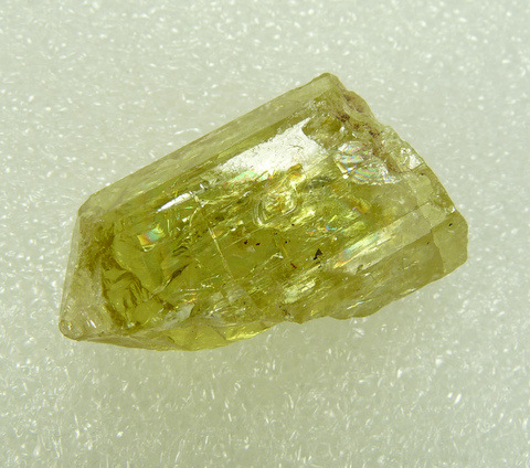 Very gemmy golden-green apatite crystal, Mexico