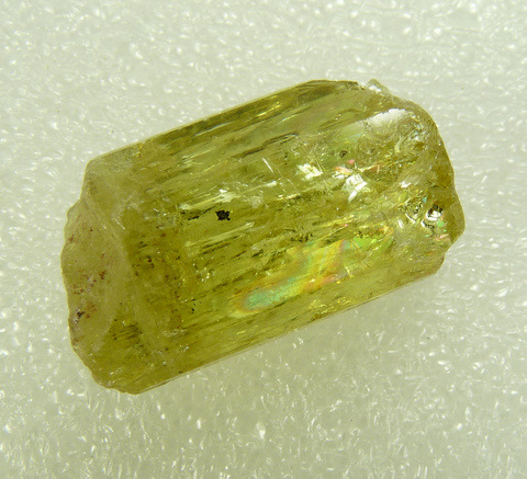 Very gemmy golden-green apatite crystal