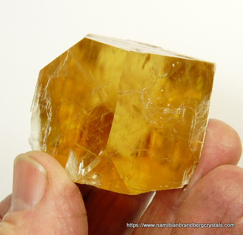 Gemmy golden calcite crystal