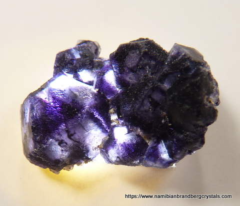 Fluorite crystal group from 'alien eye' find, light from behind Fluorite crystal group from 'alien eye' find, light from behind